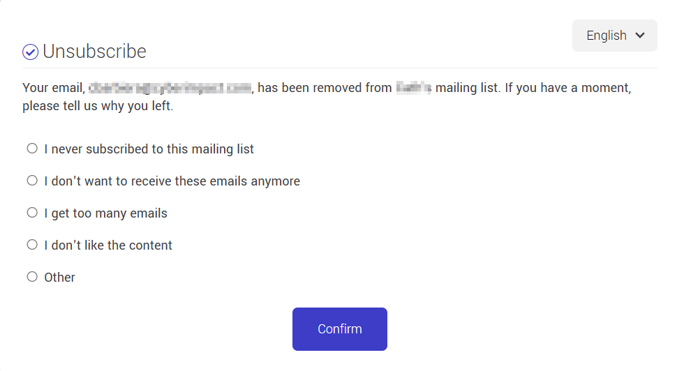 Unsubscribe